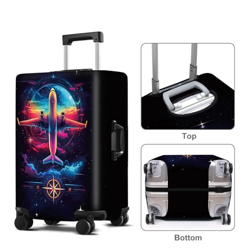 Aircraft Luggage Cover Washable Suitcase Protector Anti (Aircraft / XL(32-34inch suitcase))