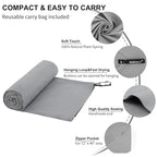 Microfiber Towel Quick Dry Camping & Travel & Gym Towel. Compact (Gray / 72.00" x 40.00")