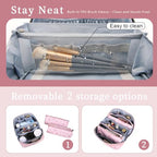 Travel Makeup Bag Cosmetic Bags for Women (L-5-Pink)