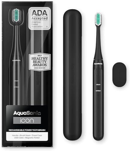 Icon Micro Vibrating Manual Toothbrush (Onyx / 1 Count (Pack of 1))