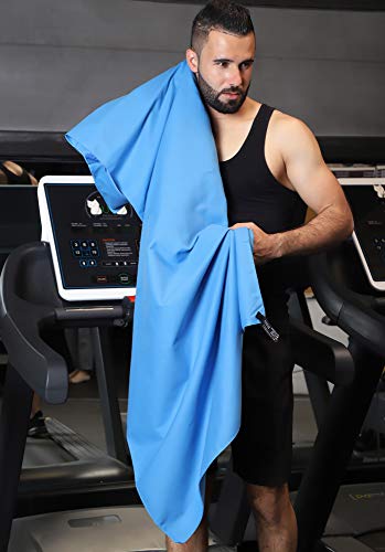 Microfiber Towel Quick Dry Camping & Travel & Gym Towel. Compact (Blue / 40.00" x 20.00")