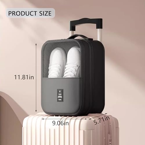 2 Pack Shoe Bags for Travel (Black)