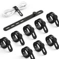 10 Pack Silicone Cable Ties Cord Organizer (10pack / Classic Black)