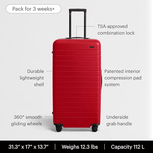 Trunk Checked Luggage (Cherry Red)