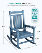 Outdoor Rocking Chair Set of 2 (Block Tone Navy / 2 Packs)