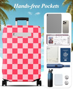 Luggage Cover for Suitcase Tsa Approved Protector (Small (21-23 inches) / Checkered)