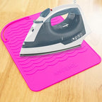 Heat Resistant Silicone Mat for Hair Irons (Rose Red)