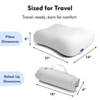 Cushion Lab Travel Deep Sleep Pillow (Light Grey)
