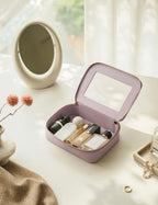 Clear Makeup Bag with Zipper (Purple / Mini & Medium)