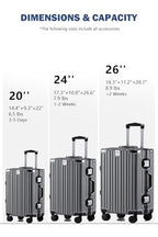 26 Inch Checked Zipperless Luggage with Cup Holder (Gray (PC+Aluminum) / Checked in 26inch)