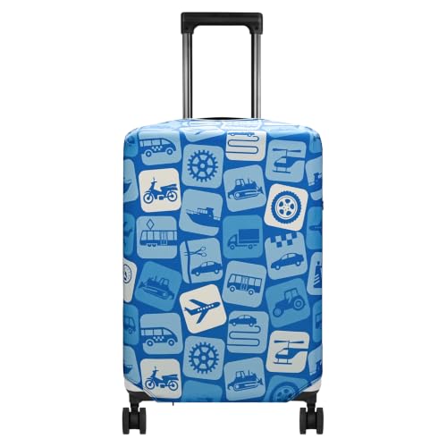 Travel Luggage Cover Suitcase Protector Fits 27 (Travel Mark / L)