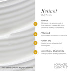 Retinol Body Cream + Hyaluronic Acid Moisturizer 2pc Skincare Set (Hyaluronic Acid + Retinol Cream Set / 2 Piece Set)
