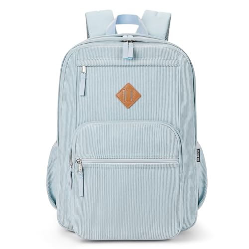 26L Backpack for College (Sky Blue Corduroy / 16.5 Inch)