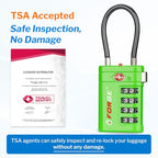 Open Alert TSA Approved Luggage Locks (Green 2 PK)