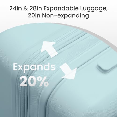 G Series Luggage set 3pcs (Mint Green / 3-Piece Set (20/24/28in))
