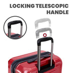 Rails Expandable Hardside Upright Suitcase with 360° Spinner Wheels (Red / Medium Checked)