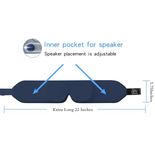 Bluetooth Eye Mask and Sleep Headphone w (Navy)