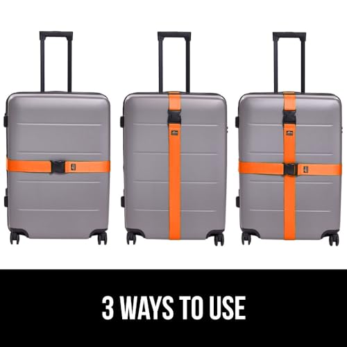 Heavy Duty Luggage Straps for Suitcase (Orange)