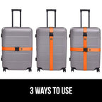 Heavy Duty Luggage Straps for Suitcase (Orange)