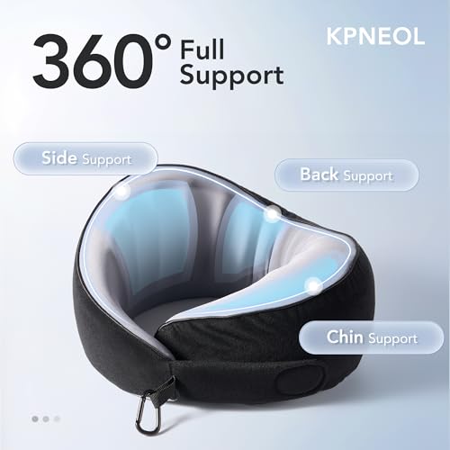 Travel Neck Pillow Airplane Neck Support Ergonomic Design for Traveling (Cool Light Pink / Standard)