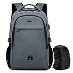 17 Inch Laptop Backpack for Travel with Backpack Rain Cover College Backpack for Men Laptop Bag with USB Charging Port (Dark Grey With Rain Cover / 17 Inch)