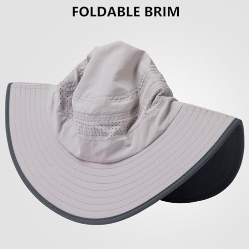UPF 50+ Foldable Brim Water (Medium / Light Grey)