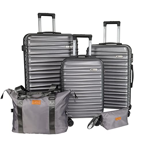 Luggage Sets 3 Piece (20/24/28 / 5pcs Metallic Grey)