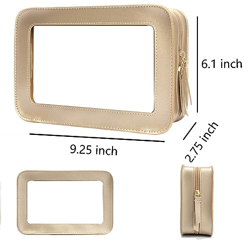 Clear Makeup Bag (GOLD1)