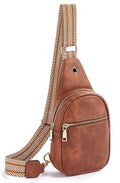Crossbody Bags for Women PU Leather Cross Body Sling Bag for Woman Travel Brown (2-brown)