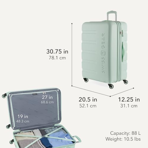 7366 Signature Hardside Expandable Luggage with Spinner Wheels (3-Piece Set (19/23/27) / Clearly Aqua)