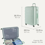7366 Signature Hardside Expandable Luggage with Spinner Wheels (3-Piece Set (19/23/27) / Clearly Aqua)