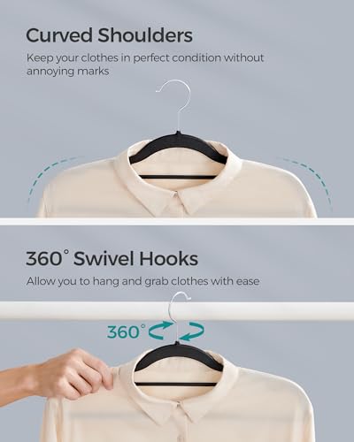 Pack of 50 Coat Hangers (50 Pack / Black)