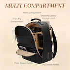 Camera Backpack Classic PU Leather for DSLR (Black / 20L)