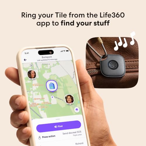 Tile Bluetooth Tracker (Black, 2 Pack / 2-Pack)