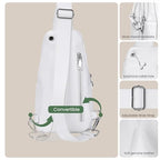Genuine Leather Small Crossbody Bags for Women Anti (White)