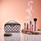 Travel Makeup Bag Cosmetic Bags for Women (D-3-Brown)
