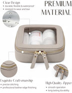 Clear Makeup Bag with Zipper (Stone / Mini & Medium)