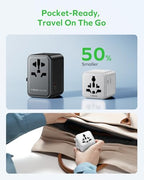 Mini Universal Travel Adapter for US (12W / White)