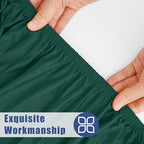 2 Pack Rectangle Spandex Fitted Table Cloth (Blackish Green / 72" x 30" (Rectangular))