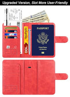 Passport Holder for Travel (120#Red)