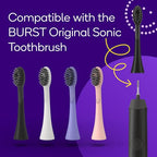 Genuine Replacement Heads for Original Sonic Toothbrush (Black)