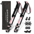 Aluminum Collapsible Trekking Poles with EVA Grips (Pink(2 Poles))