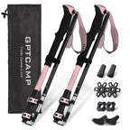 Aluminum Collapsible Trekking Poles with EVA Grips (Pink(2 Poles))