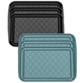 Grilling Prep & Serve Trays for Party Set of 6 (Black & Green)