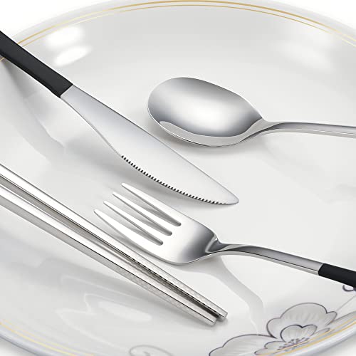 Travel cutlery set (Black - 2)