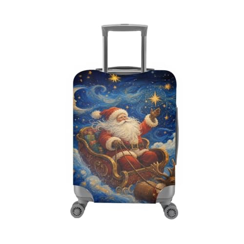 Suitcase Cover Christmas Luggage Cover Protector (XL(for 30-32 inch luggage) / Night Santa Sleigh)