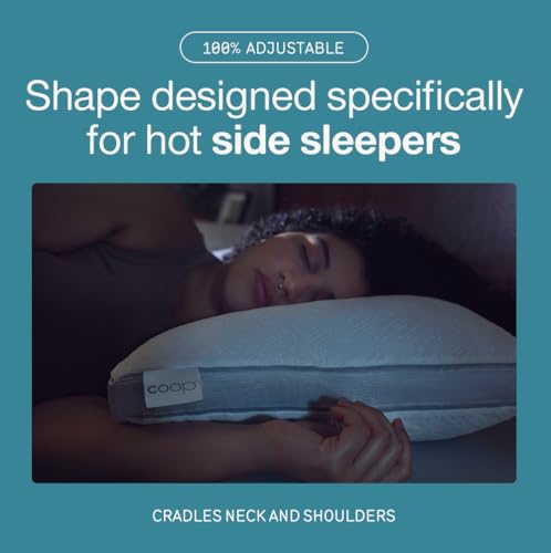 Cool+ Cut Out Adjustable Pillow Queen with Cooling Gel & Shoulder Cut (Queen / Cut-out)