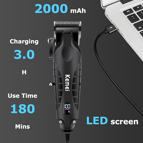 Hair Clippers for Men Hair & Beard Trimmer T Blade Barber Clippers (2290black)