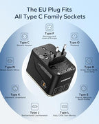 70W GaN Universal Travel Adapter (70W / Gold)