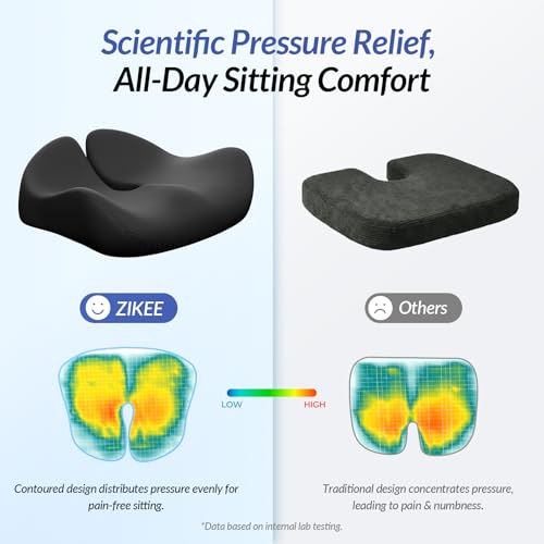 Pioneering Seat Cushion for Pressure Relief (Black)